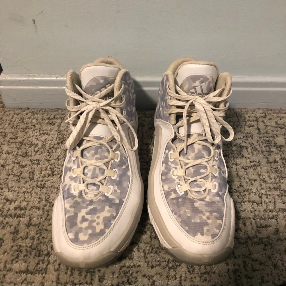 Adidas Gray & White Camo John Wall 2 Basketball Shoes Size 12